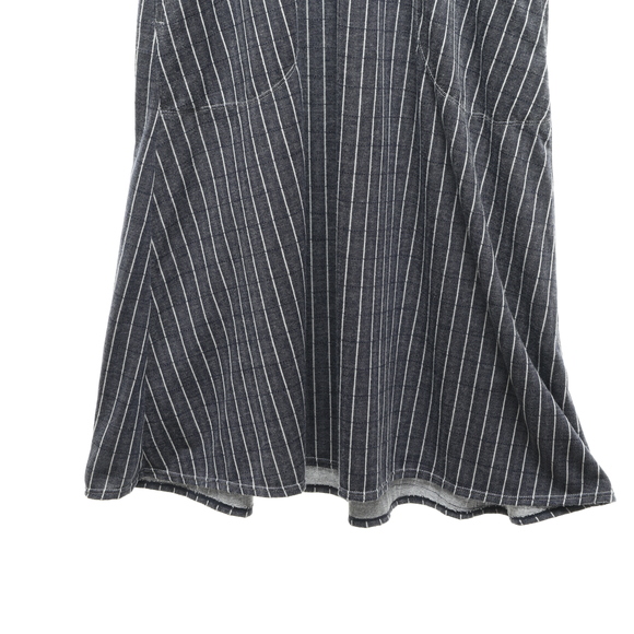 Max Studio Short Sleeve Pinstripe Midi Dress w/Pockets Women S Blue/White - Picture 5 of 13